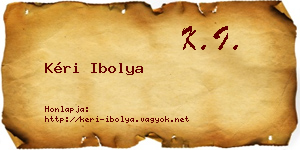 Kéri Ibolya névjegykártya
