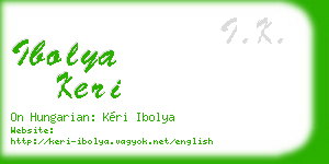 ibolya keri business card